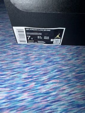 Air Jordan 1 Low SE (GS) Box Label - French Blue/White